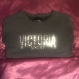 Gray and silver foil VS Sport swear shirt
